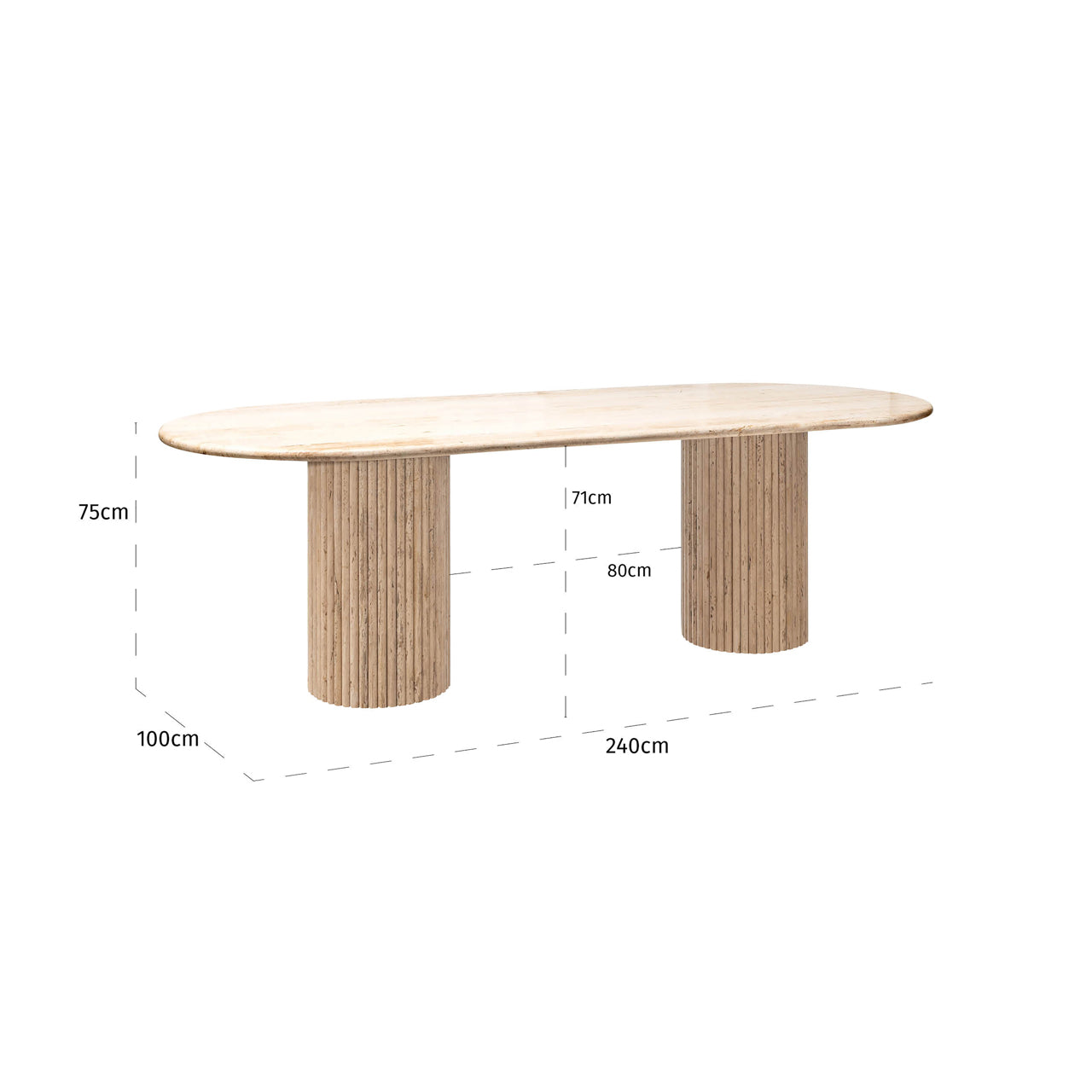 Richmond Interiors Esstisch La Cantera beige 240 Esstisch Richmond Interiors
