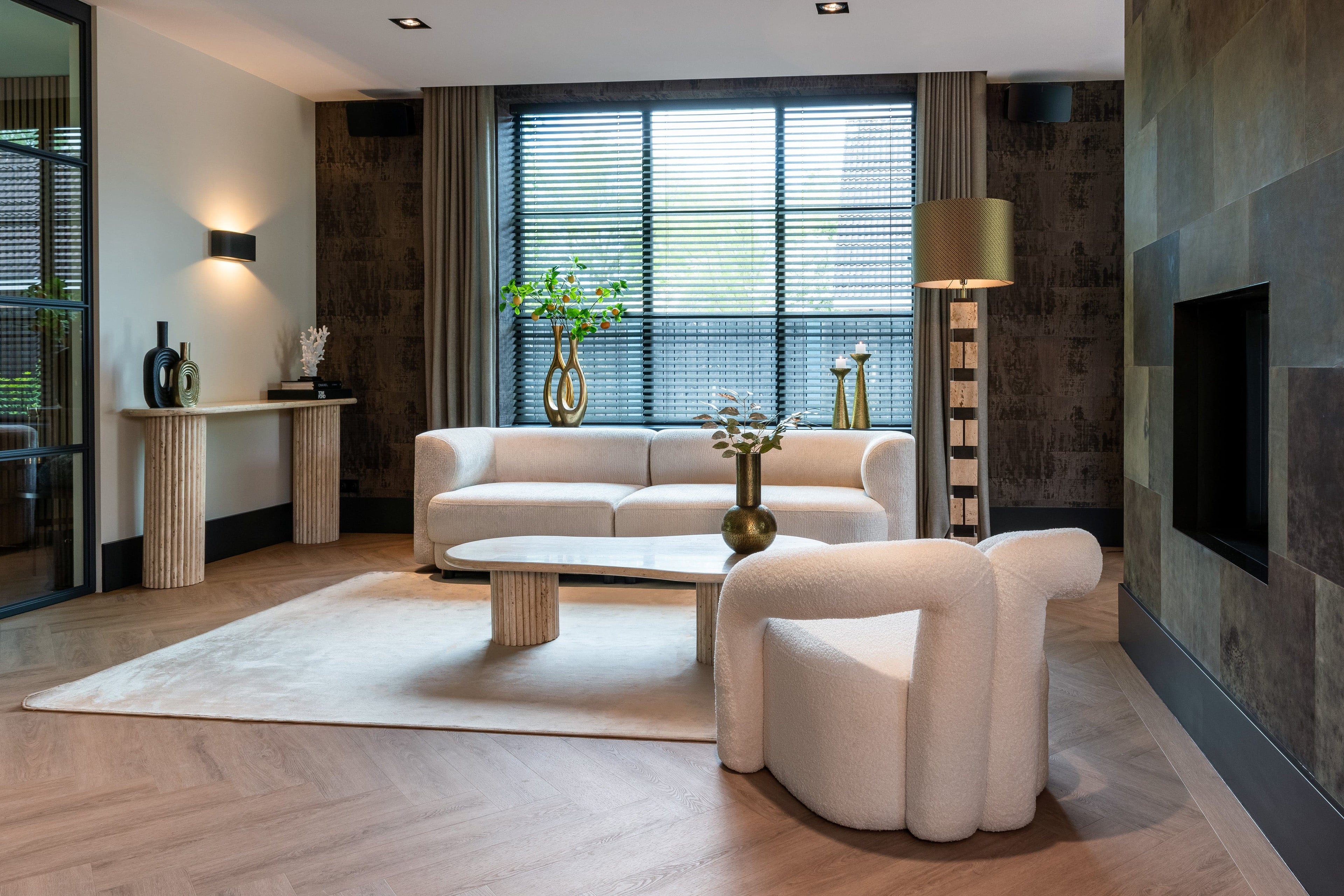 Richmond Interiors Sofa Davina Creme Fusion 3-Sitzer Sofa Richmond Interiors