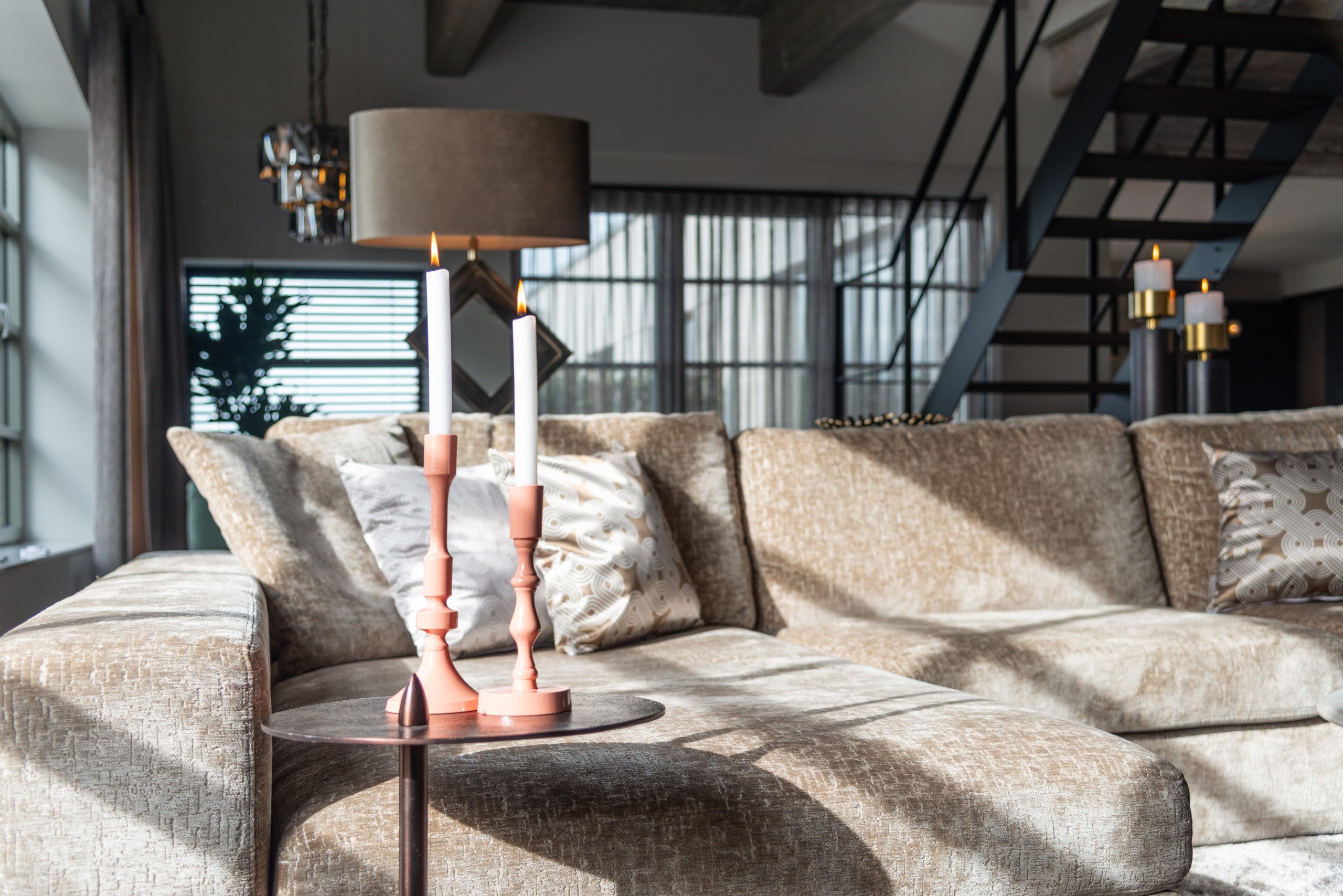 Richmond Interiors Kissen Mindy quadrant cream 50x50