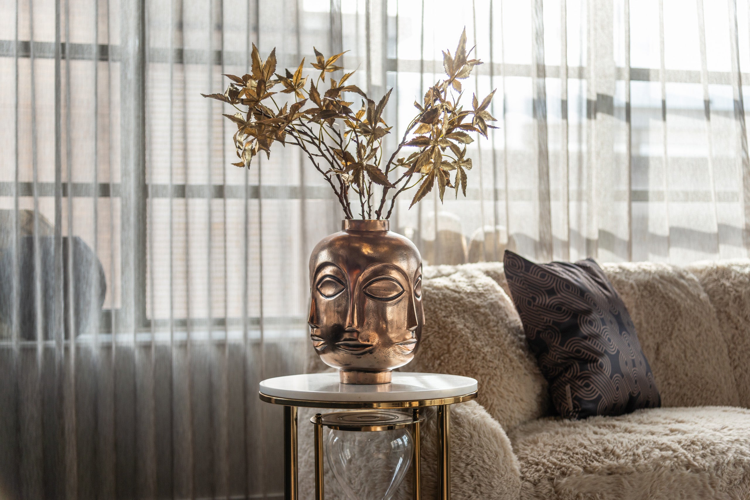 Richmond Interiors Beistelltisch Tempus gold Beistelltisch Richmond Interiors