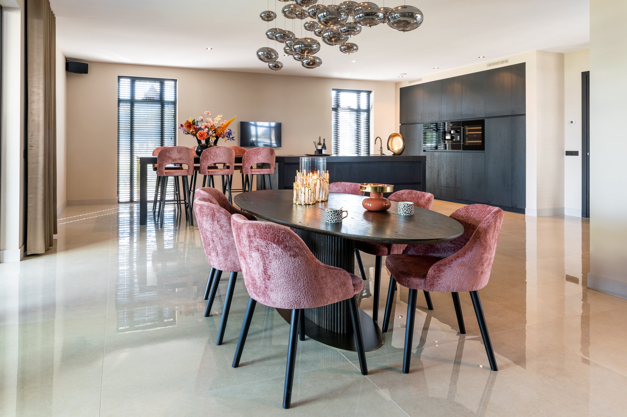 Richmond Interiors Esstisch Luxor brown oval 235 Esstisch Richmond Interiors