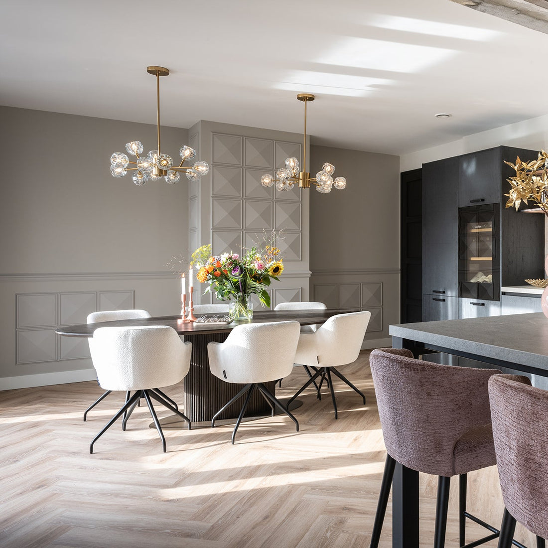 Richmond Interiors - Stuhl Benthe white unicorn Drehstuhl Richmond Interiors