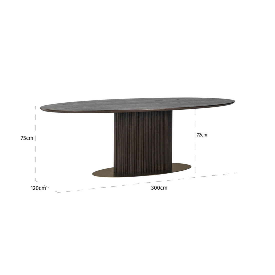 Richmond Interiors Esstisch Luxor brown oval 300 Esstisch Richmond Interiors