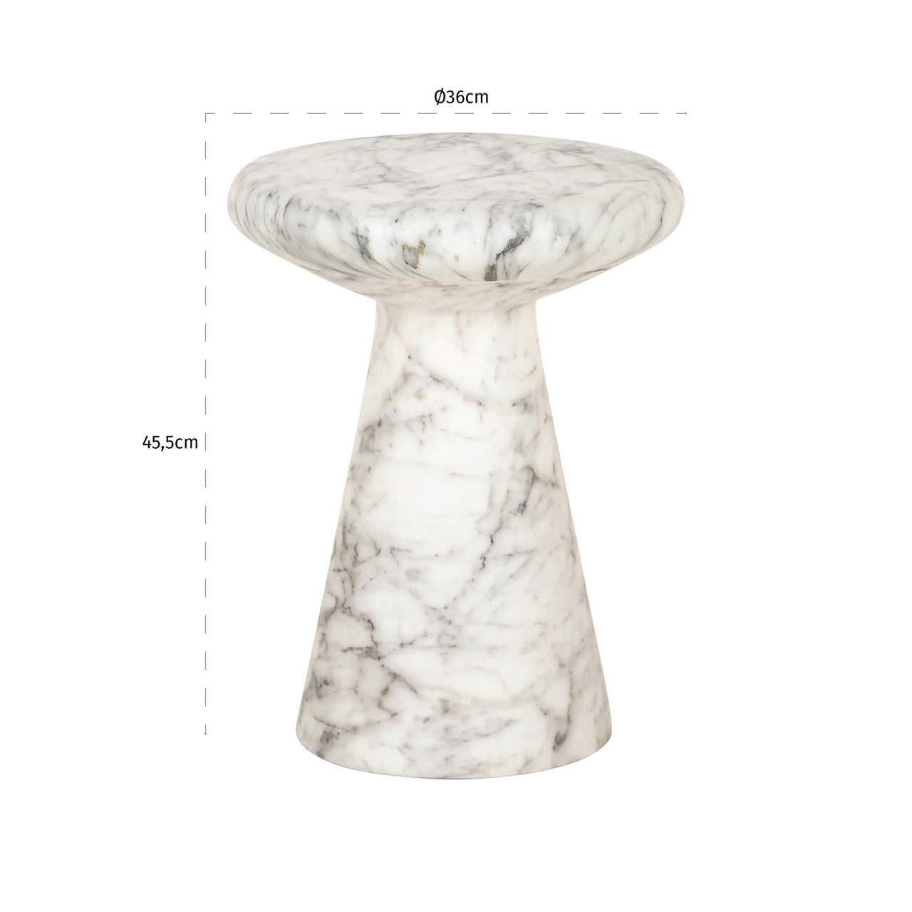 Richmond Interiors Beistelltisch Lohan white Beistelltisch Richmond Interiors