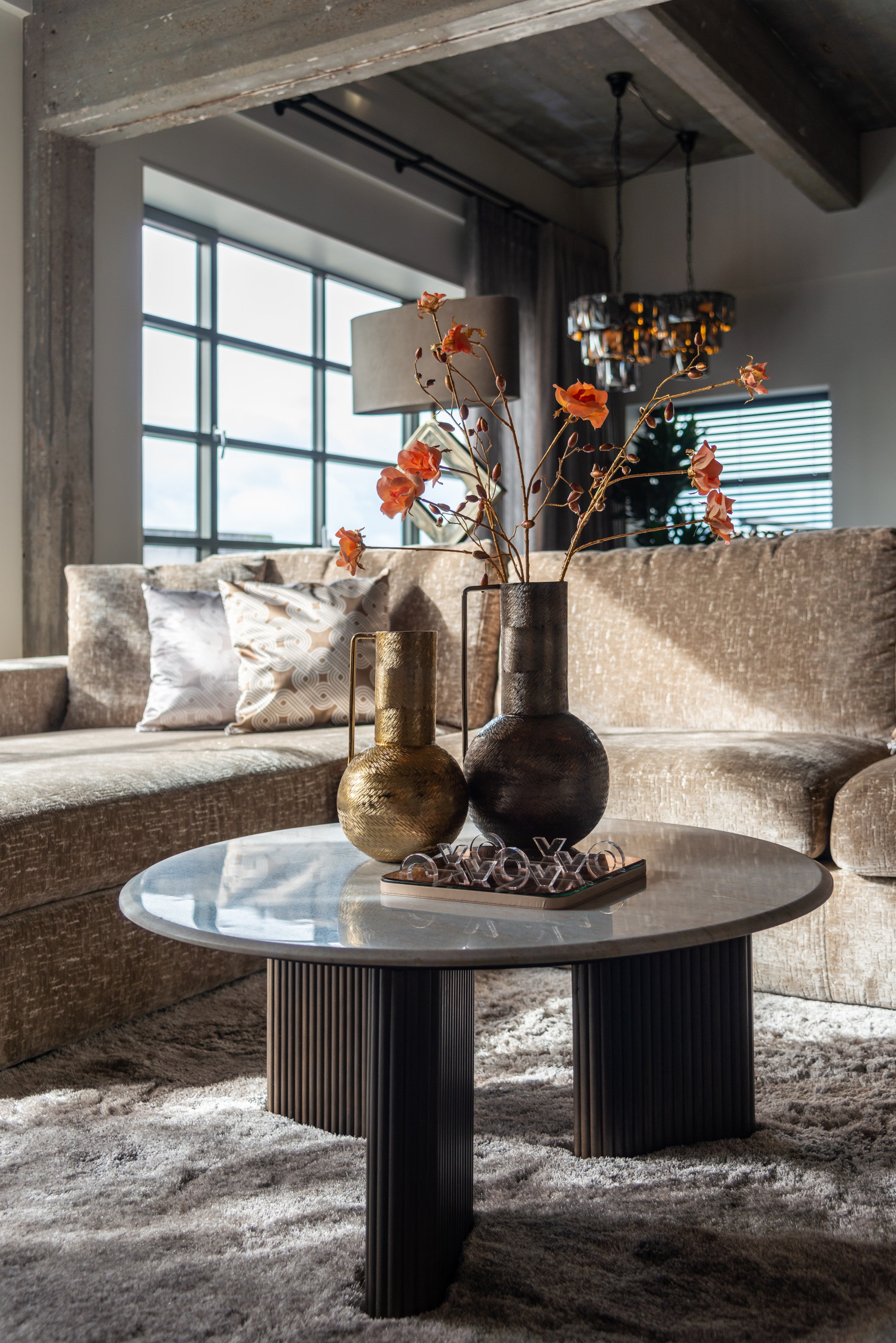 Richmond Interiors Kissen Mindy quadrant cream 50x50 Kissen Richmond Interiors