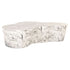 Richmond Interiors Couchtisch Rockyard faux white marble (White) Couchtisch asymmetrisch Richmond Interiors