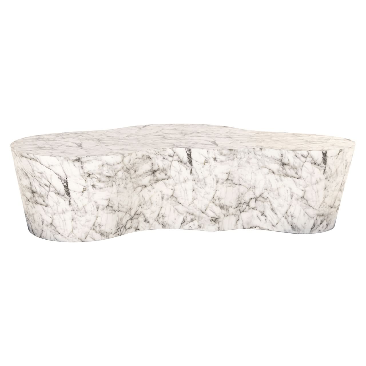 Richmond Interiors Couchtisch Rockyard faux white marble (White) Couchtisch asymmetrisch Richmond Interiors