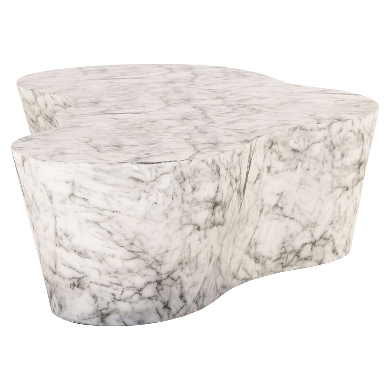 Richmond Interiors Couchtisch Rockyard faux white marble (White) Couchtisch asymmetrisch Richmond Interiors
