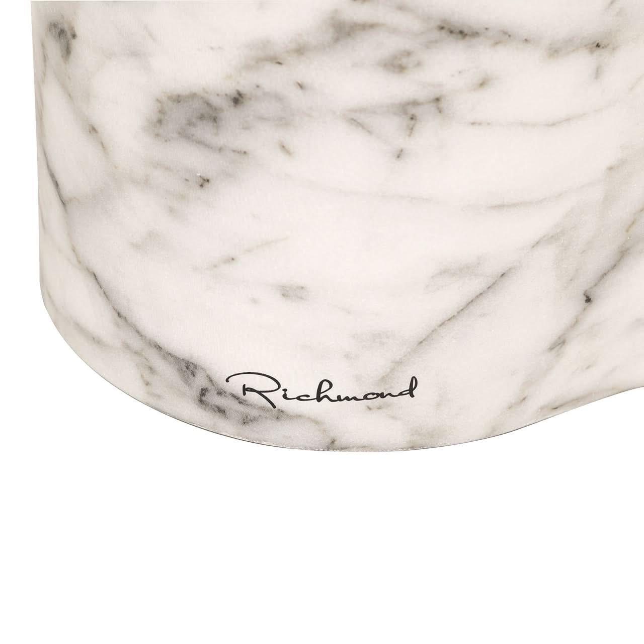 Richmond Interiors Beistelltisch Rockyard faux white marble (White) Beistelltisch rund Richmond Interiors