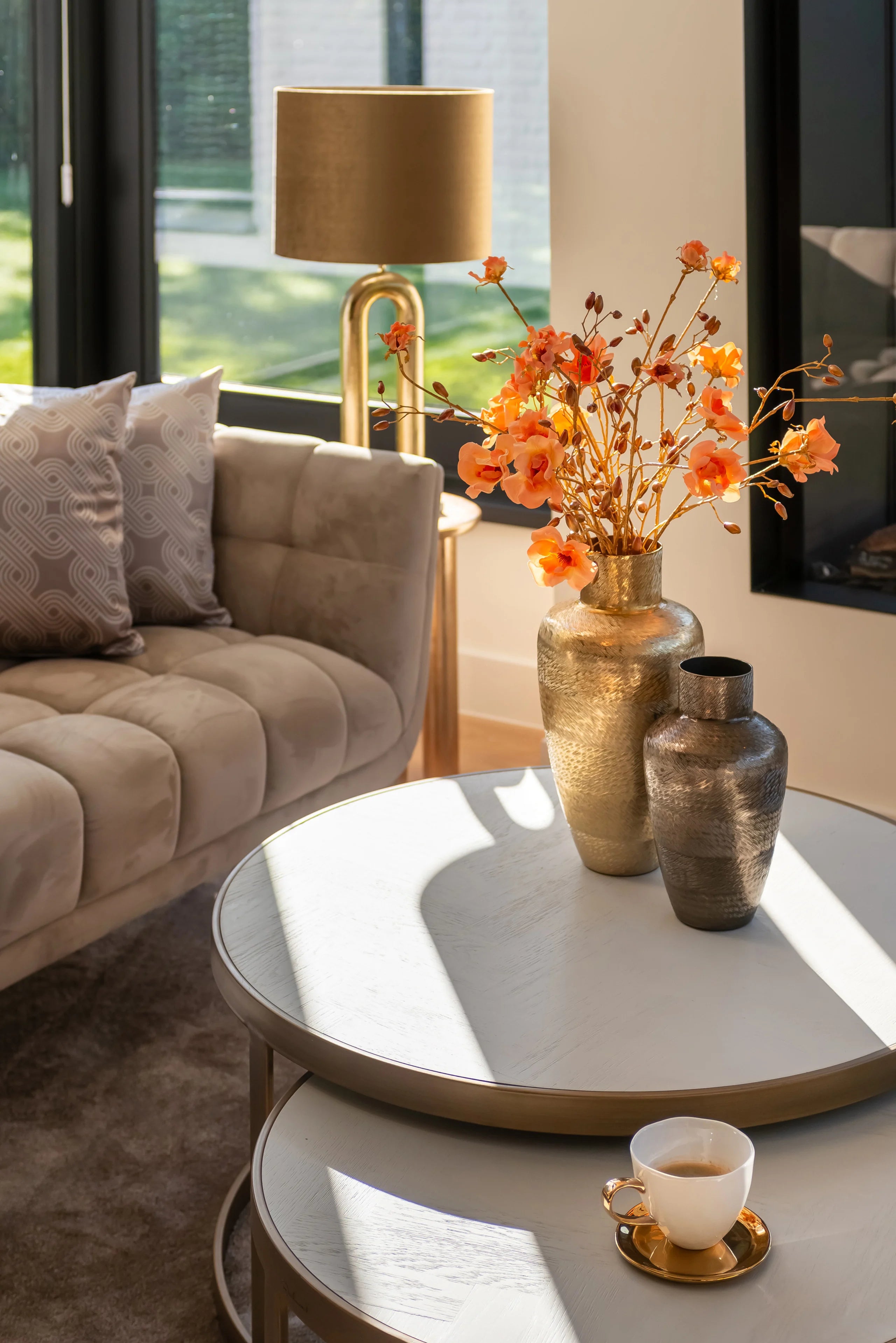 Richmond Interiors Kissen Mindy quadrant cream 50x50 Kissen Richmond Interiors