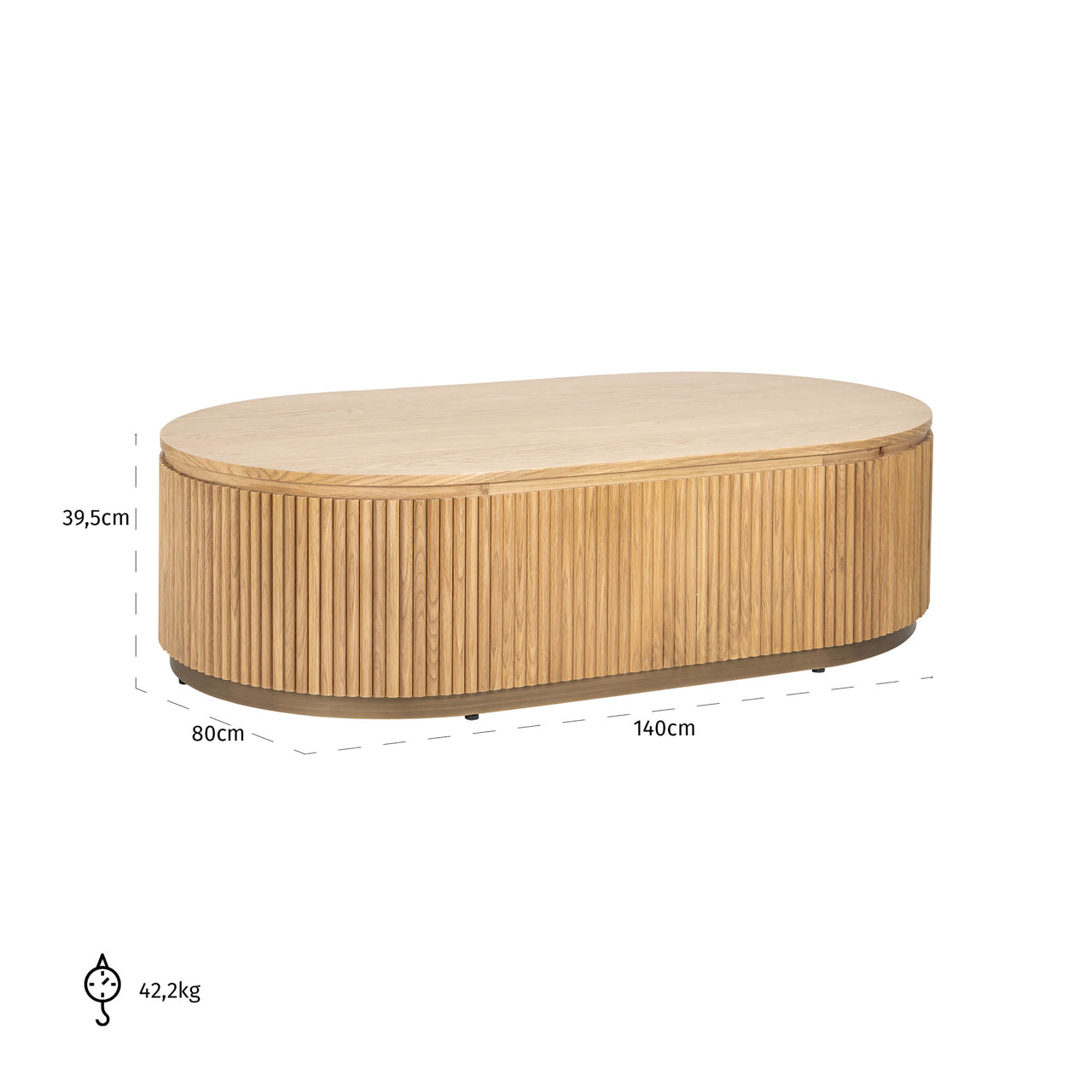 Richmond Interiors Couchtisch Belfort natural oak Couchtisch Richmond Interiors