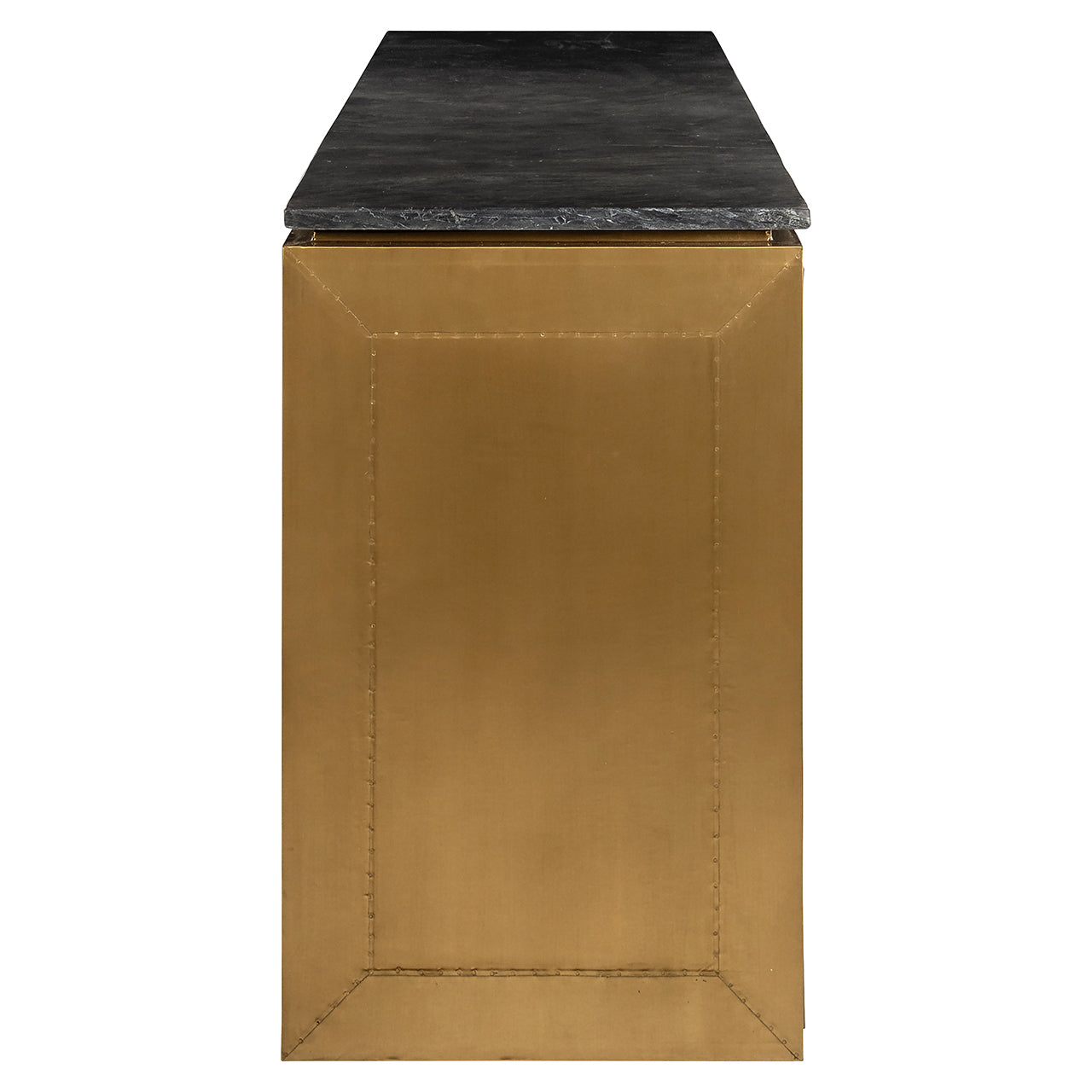 Richmond Interiors Sideboard Finsbury – 4-türig in Black/Gold Sideboard Richmond Interiors