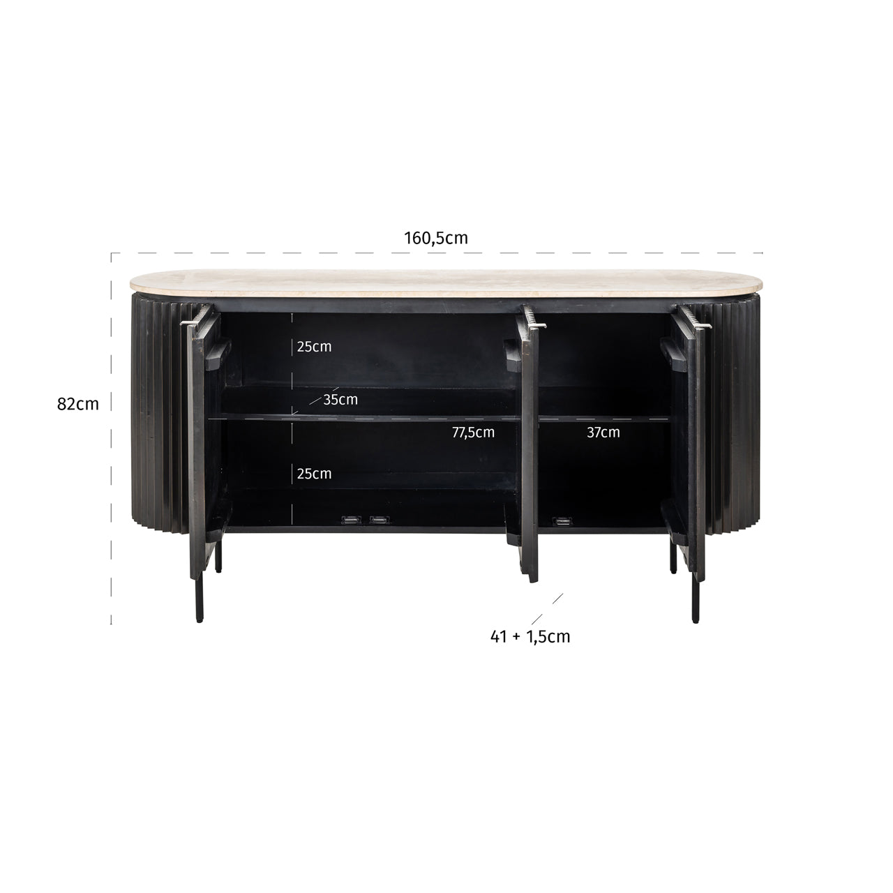 Richmond Interiors Sideboard Hampton dark brown Sideboard Richmond Interiors