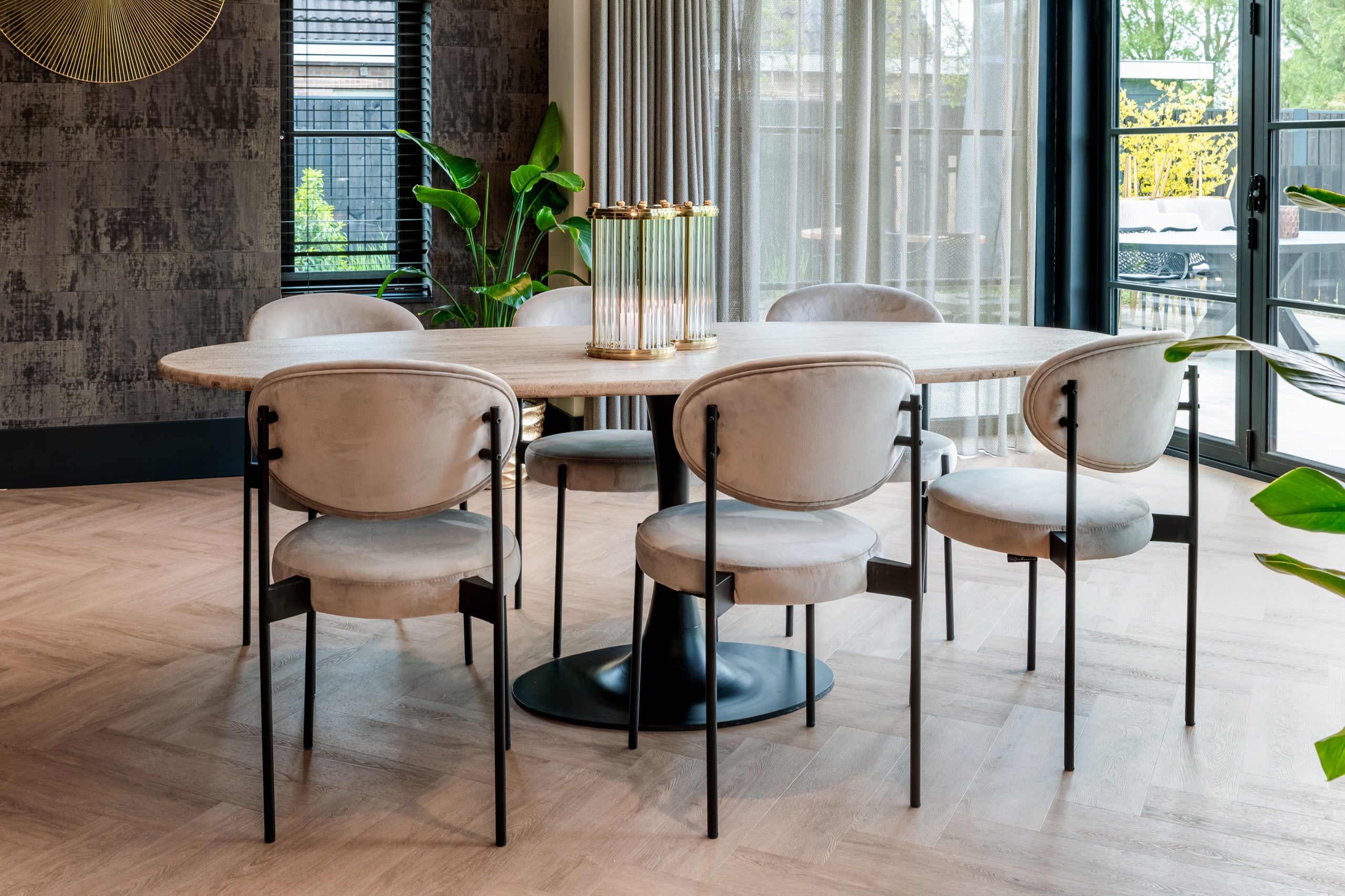 Richmond Interiors Esstisch Hampton black oval 230