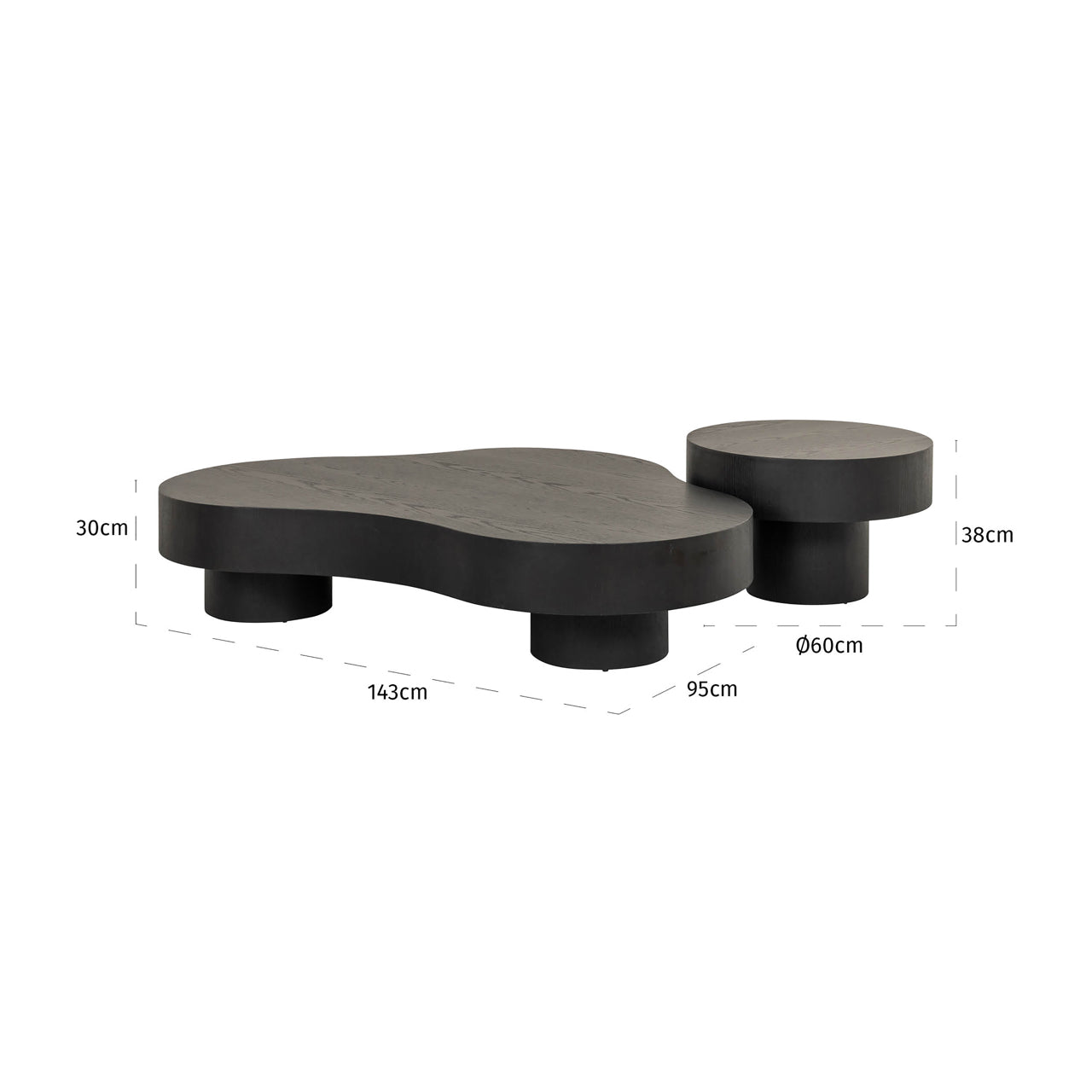 Richmond Interiors Bogor Coffee Table Set of 2 Dark Coffee (Dark Coffee)