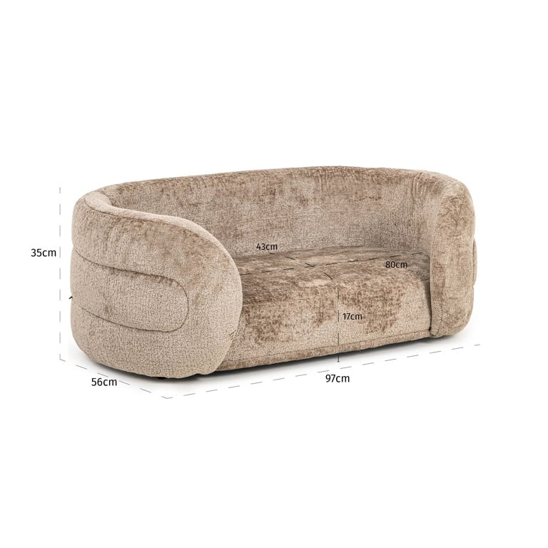 Richmond Interiors Haustierbett Bingo taupe chenille (Bergen 104 taupe chenille) Haustierbett Richmond Interiors