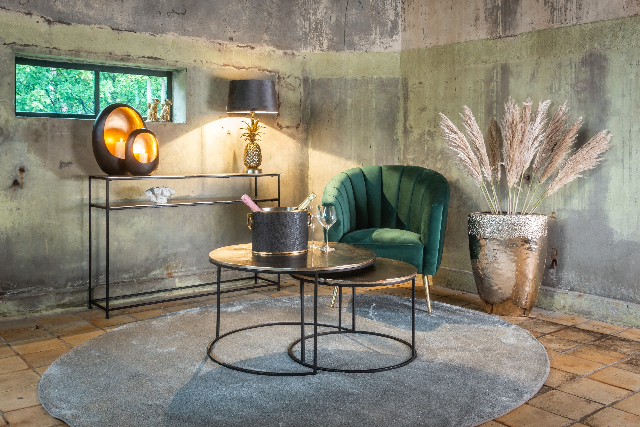 Richmond Interiors Konsole Chandon champagne gold