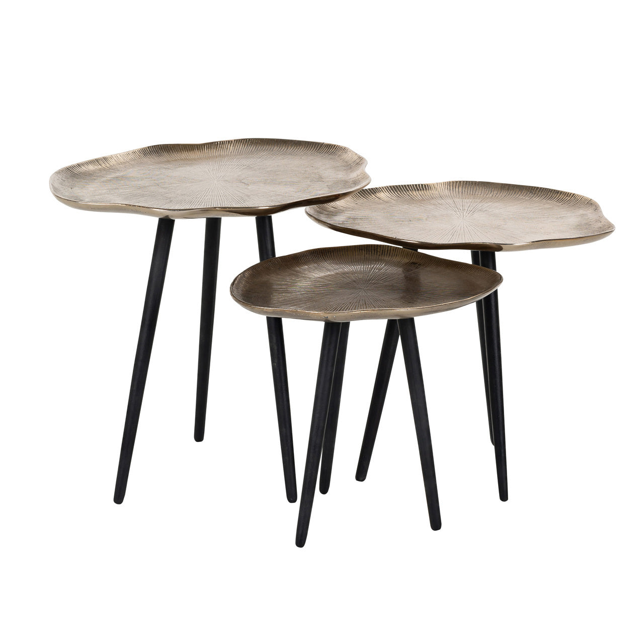 Richmond Interiors Couchtisch Volenta champagne gold (Set of 3) Couchtisch Richmond Interiors