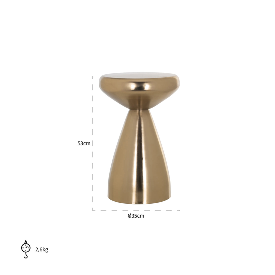 Richmond Interiors Beistelltisch Arlo gold Beistelltisch Richmond Interiors