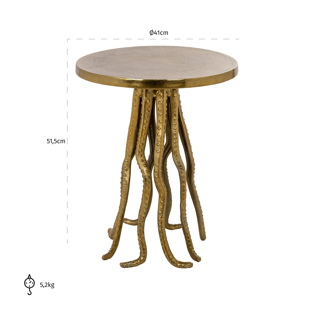 Richmond Interiors Beistelltisch Macey gold Beistelltisch Richmond Interiors