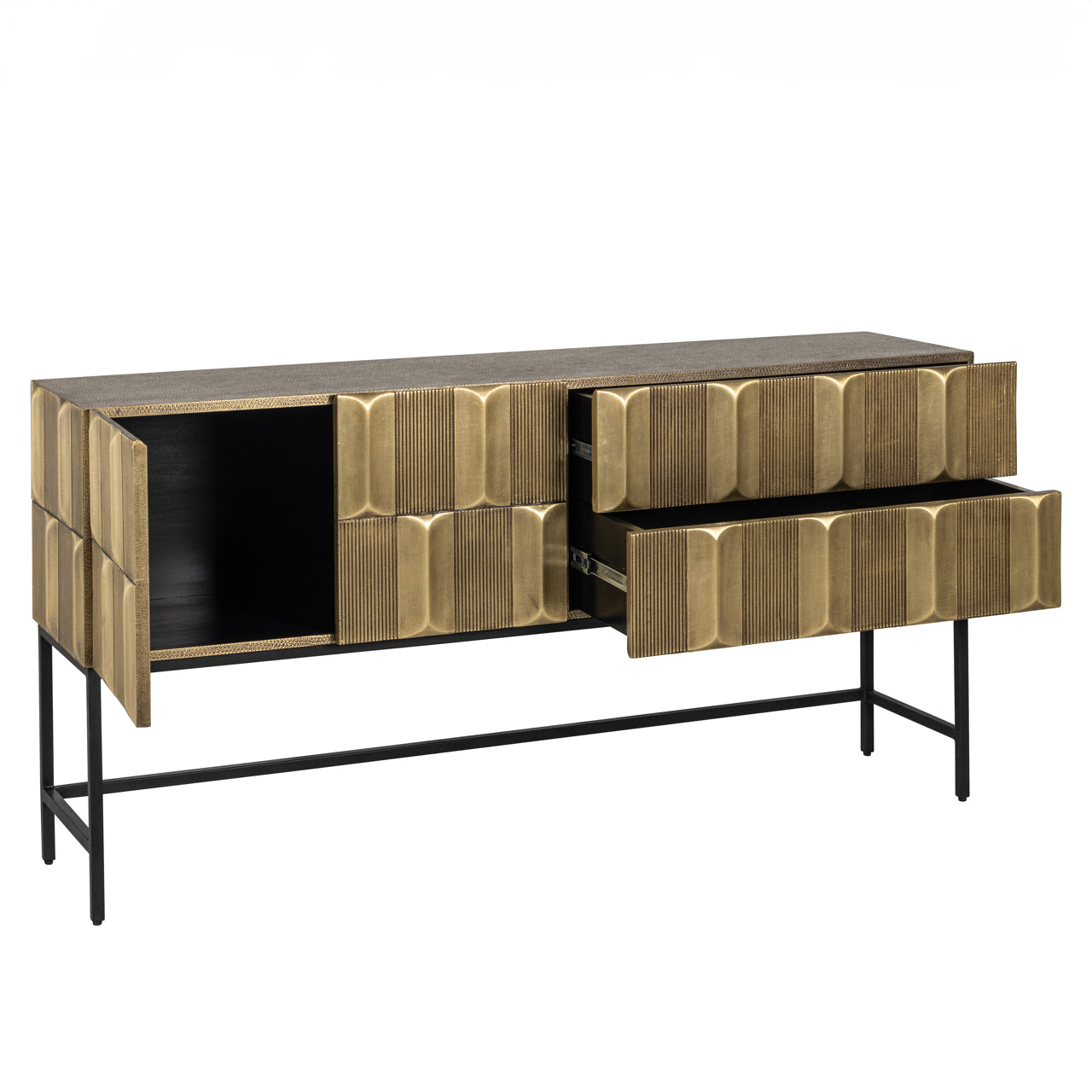 Richmond Interiors Sideboard Jaxx black/gold