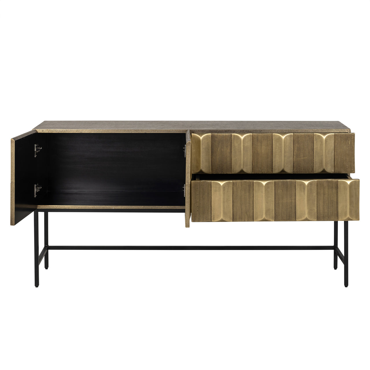Richmond Interiors Sideboard Jaxx black/gold