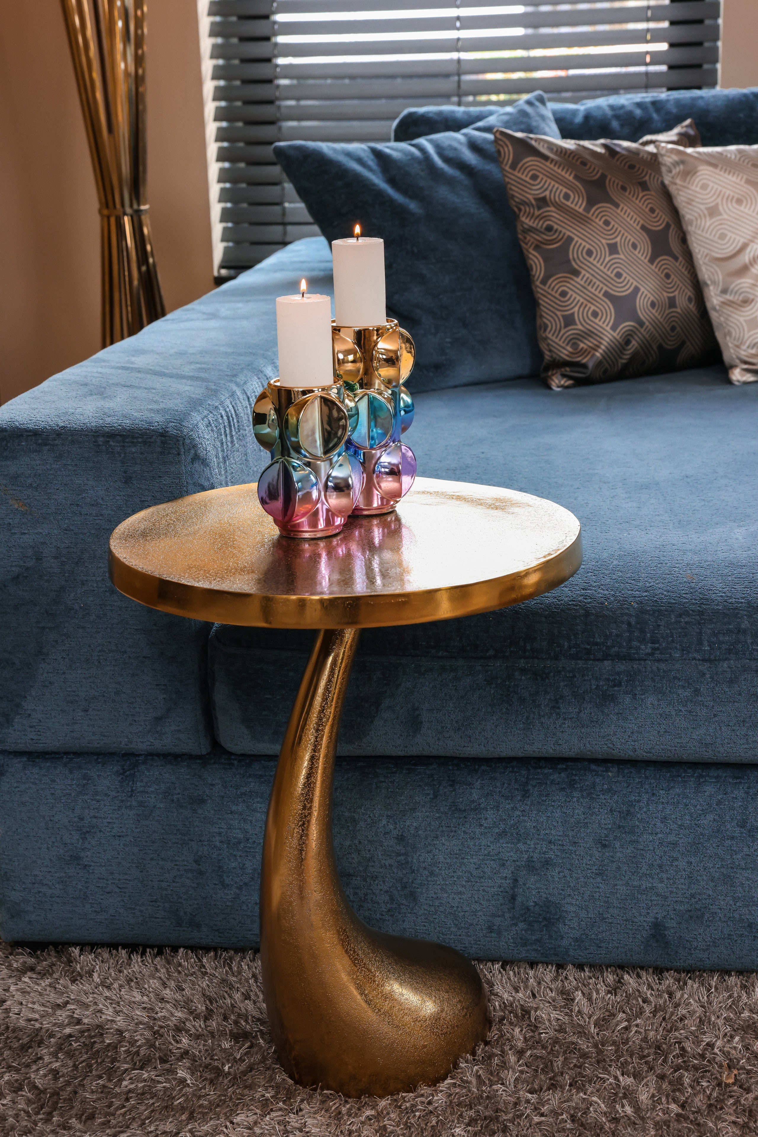 Richmond Interiors Beistelltisch Dolphin gold Beistelltisch Richmond Interiors