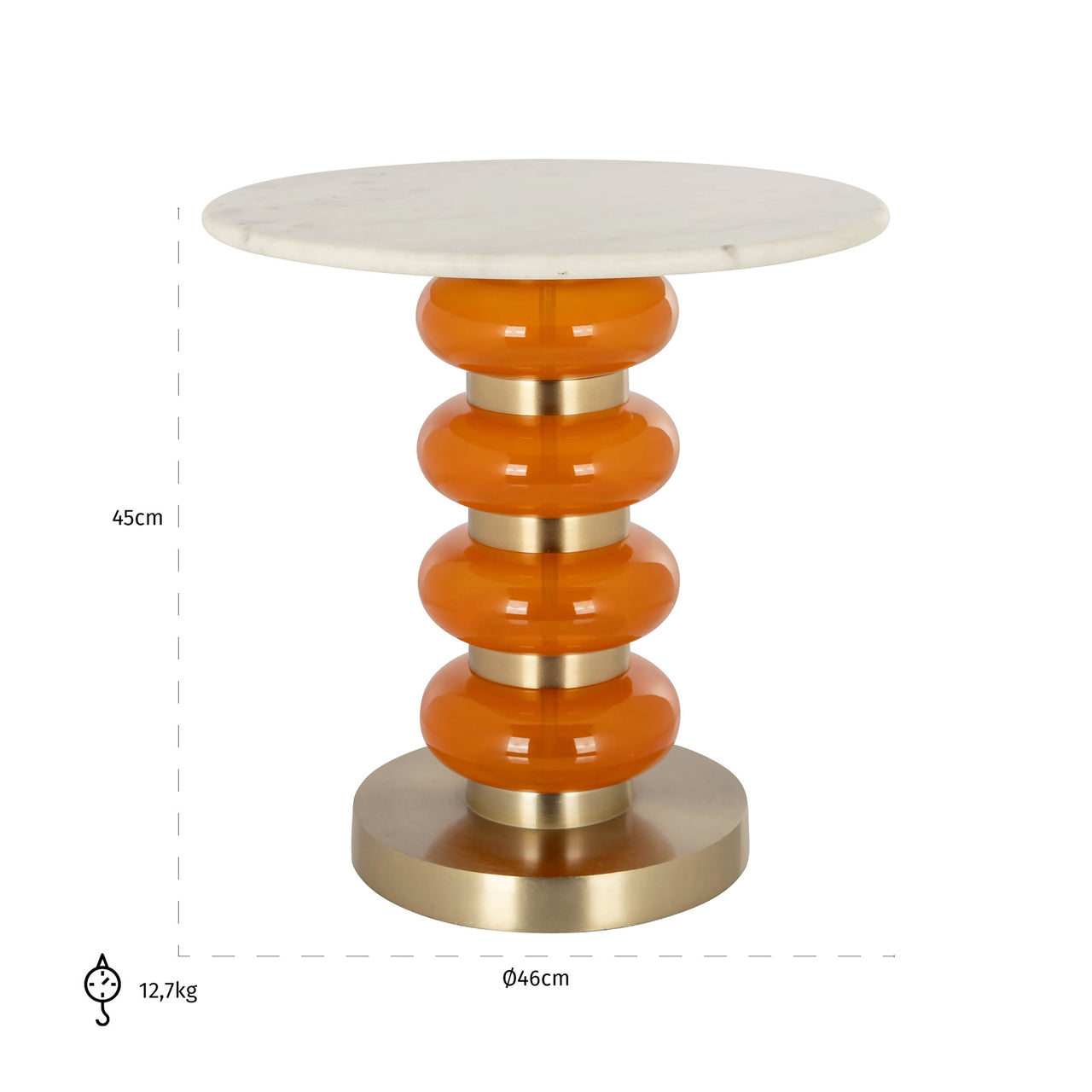 Richmond Interiors Beistelltisch Boann orange Beistelltisch Richmond Interiors