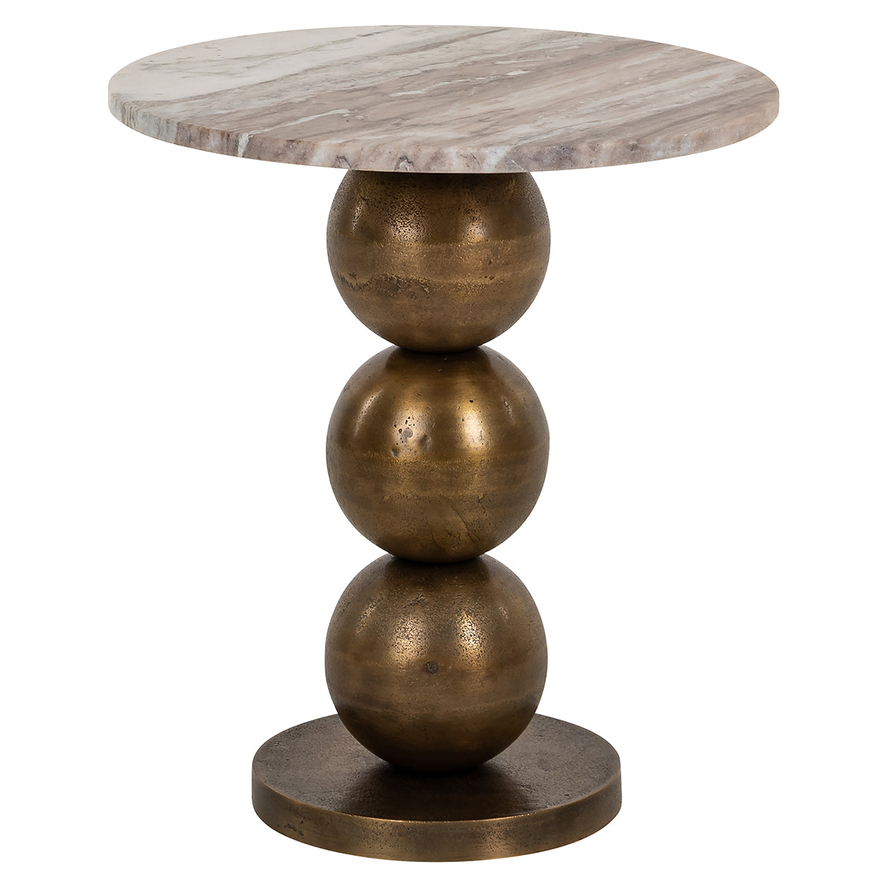 Richmond Interiors Beistelltisch Barley – Beige Beistelltisch rund Richmond Interiors