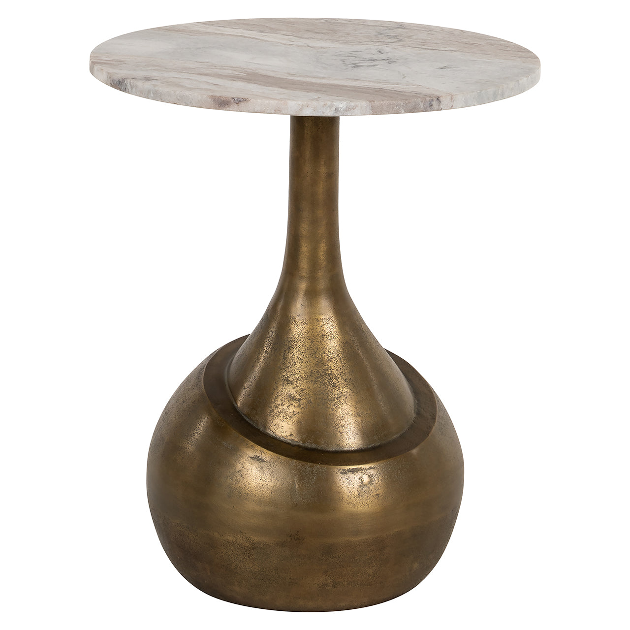 Richmond Interiors Beistelltisch Sia – Brushed Gold Beistelltisch rund Richmond Interiors