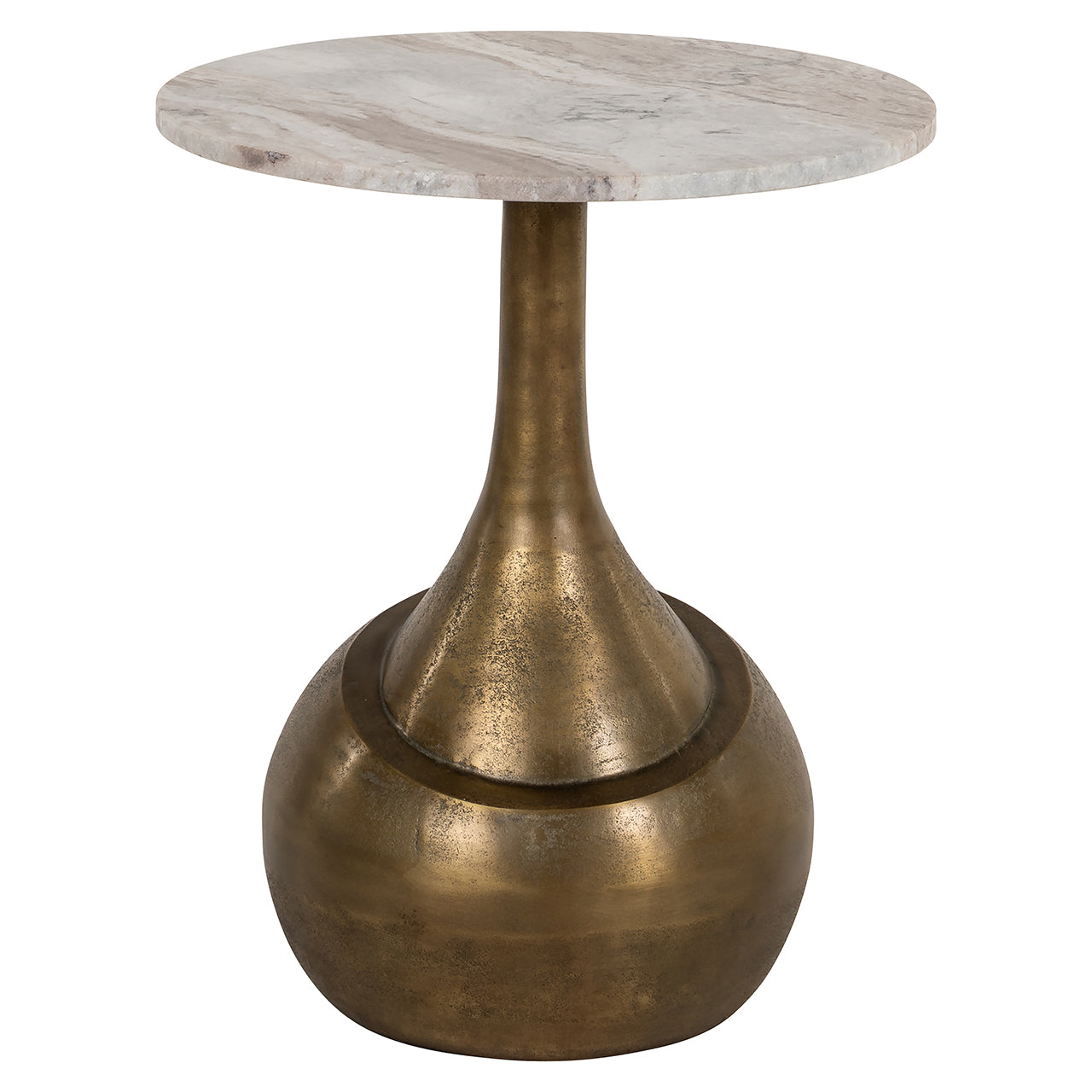 Richmond Interiors Beistelltisch Sia – Brushed Gold Beistelltisch rund Richmond Interiors