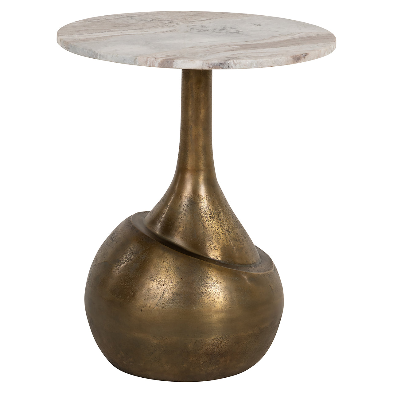 Richmond Interiors Beistelltisch Sia – Brushed Gold Beistelltisch rund Richmond Interiors