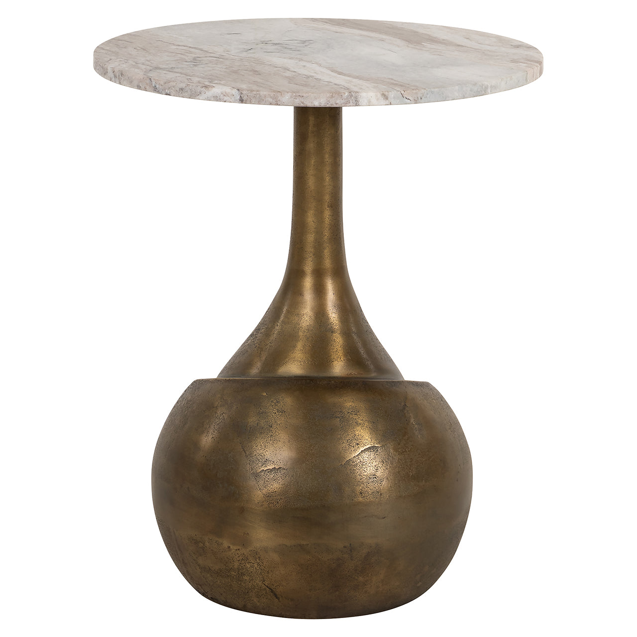 Richmond Interiors Beistelltisch Sia – Brushed Gold Beistelltisch rund Richmond Interiors