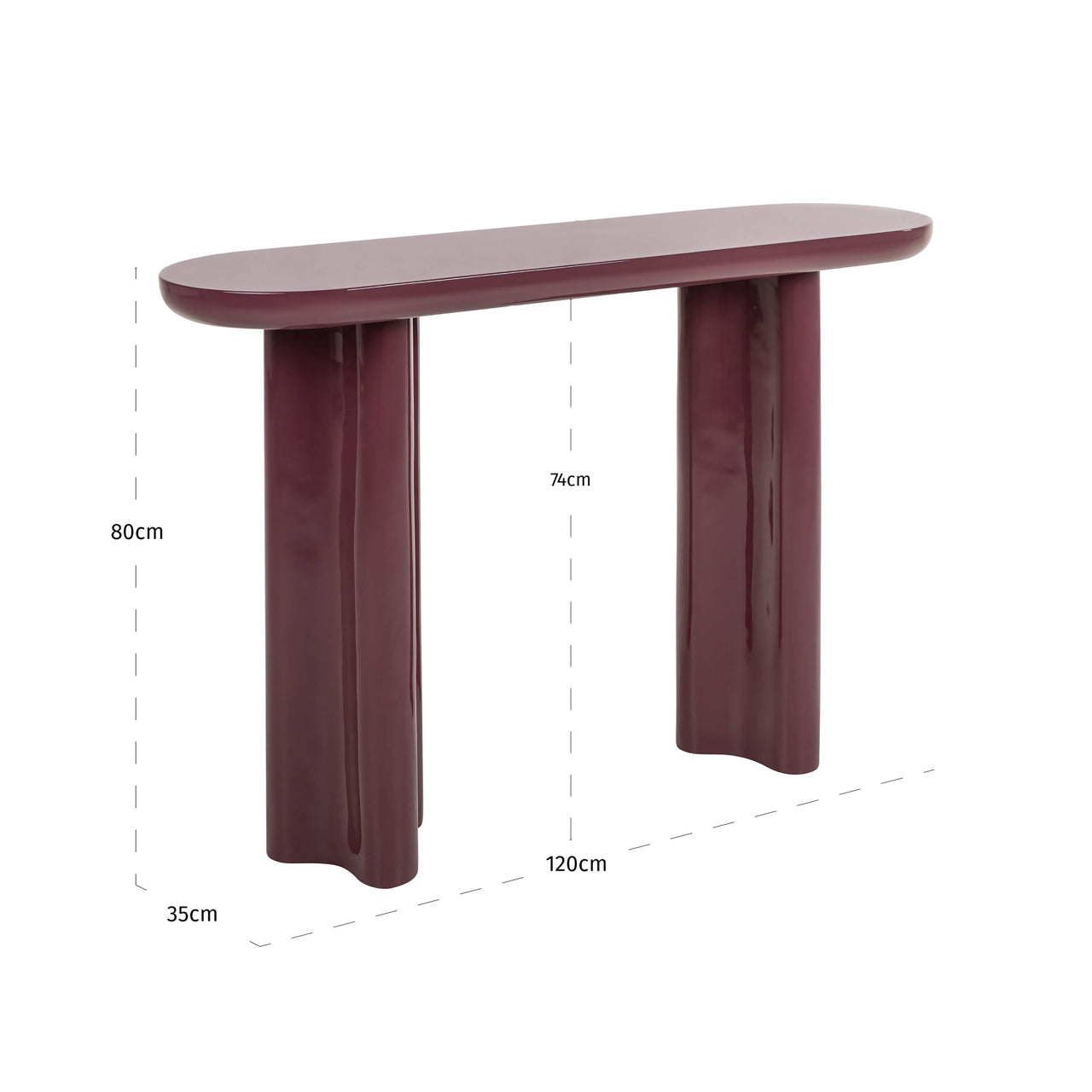 Richmond Interiors Konsole Sunny burgundy Konsole Richmond Interiors