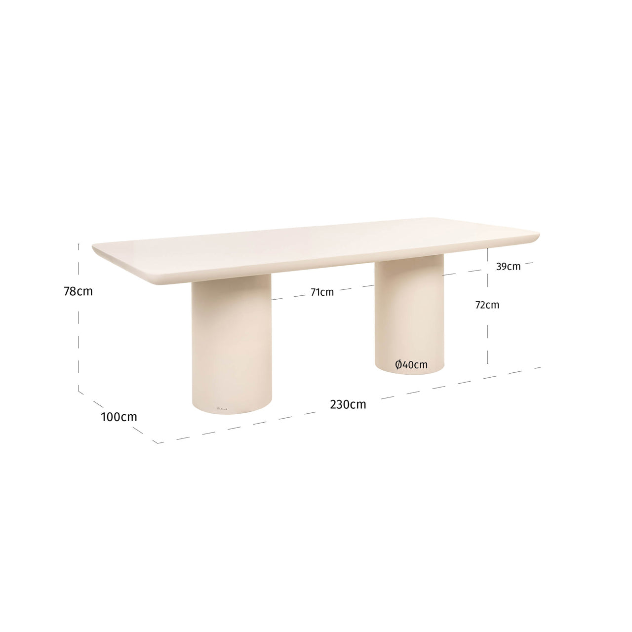 Richmond Interiors Outdoor Esstisch Urban Bloom sandstone 230 Outdoor Esstisch Richmond Interiors