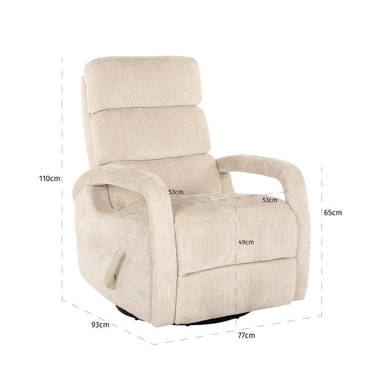 Richmond Interiors Relaxsessel Denvi beige chenille (Niagara 902 beige) Relaxsessel Richmond Interiors