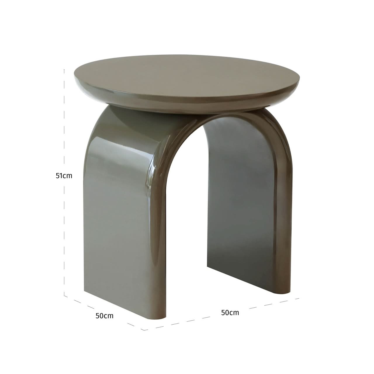 Richmond Interiors Beistelltisch Merrick – erdiger Grünton Beistelltisch rund Richmond Interiors