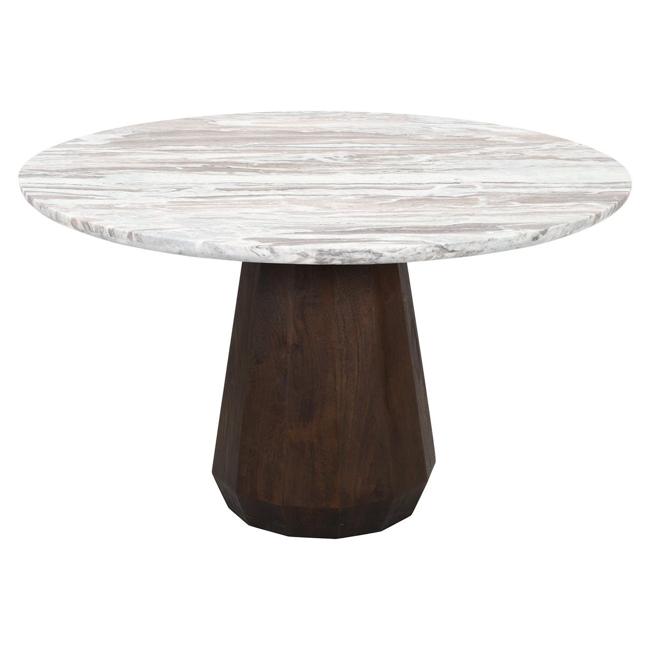 Richmond Interiors Esstisch Oberoy – Ø130 cm (Brown) Esstisch rund Richmond Interiors