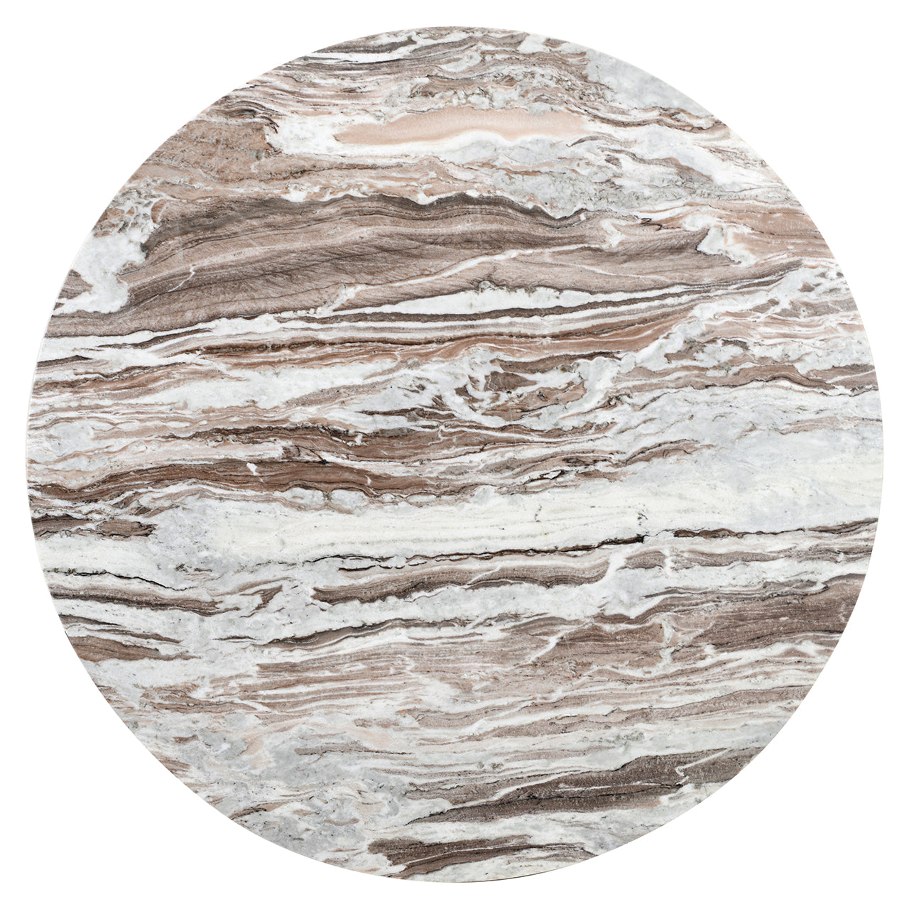 Richmond Interiors Esstisch Oberoy – Ø130 cm (Brown) Esstisch rund Richmond Interiors