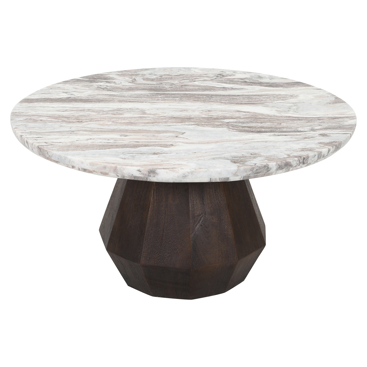 Richmond Interiors Couchtisch Oberoy – Ø80 cm (Brown) Couchtisch rund Richmond Interiors