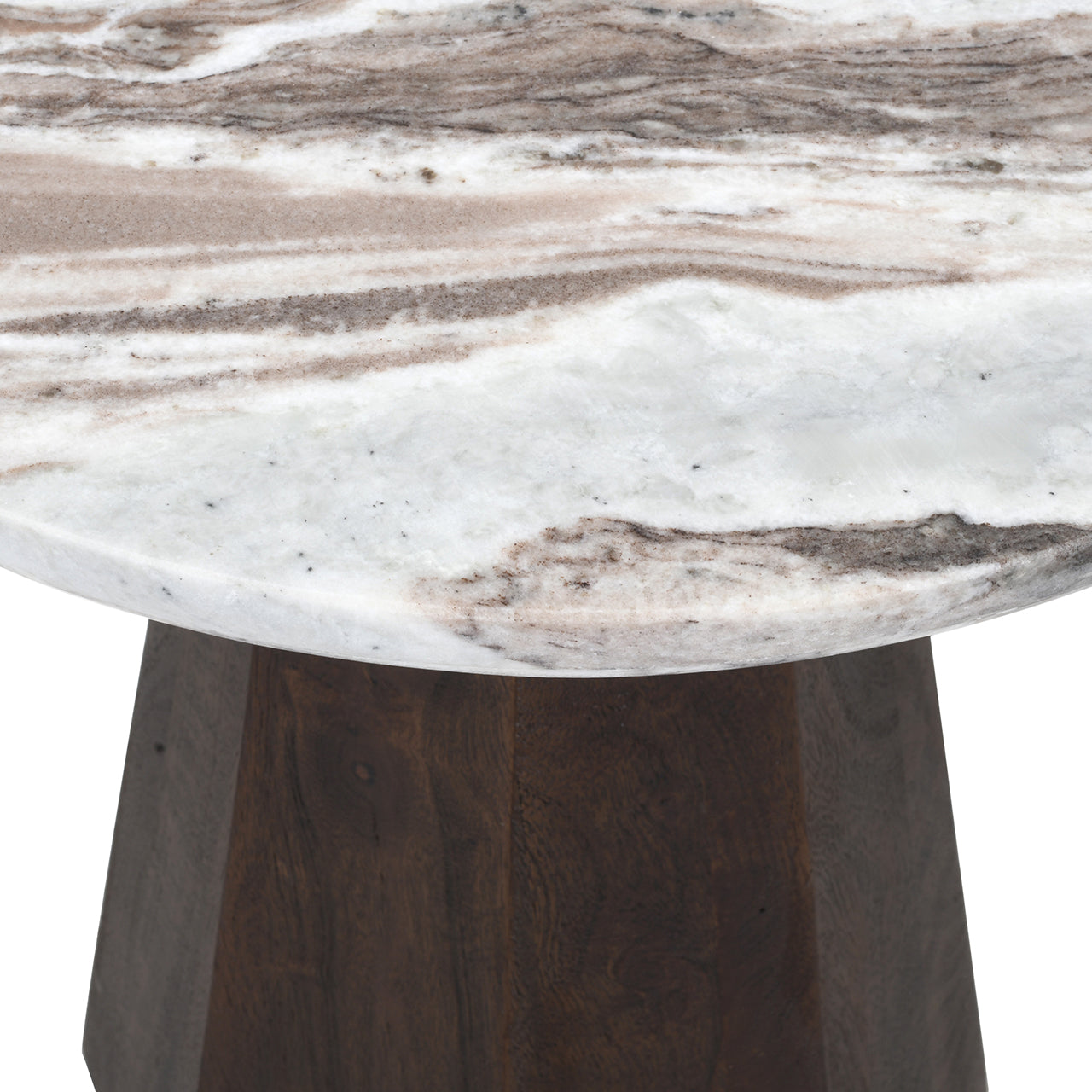 Richmond Interiors Beistelltisch Oberoy – Ø45 cm (Brown) Beistelltisch rund Richmond Interiors