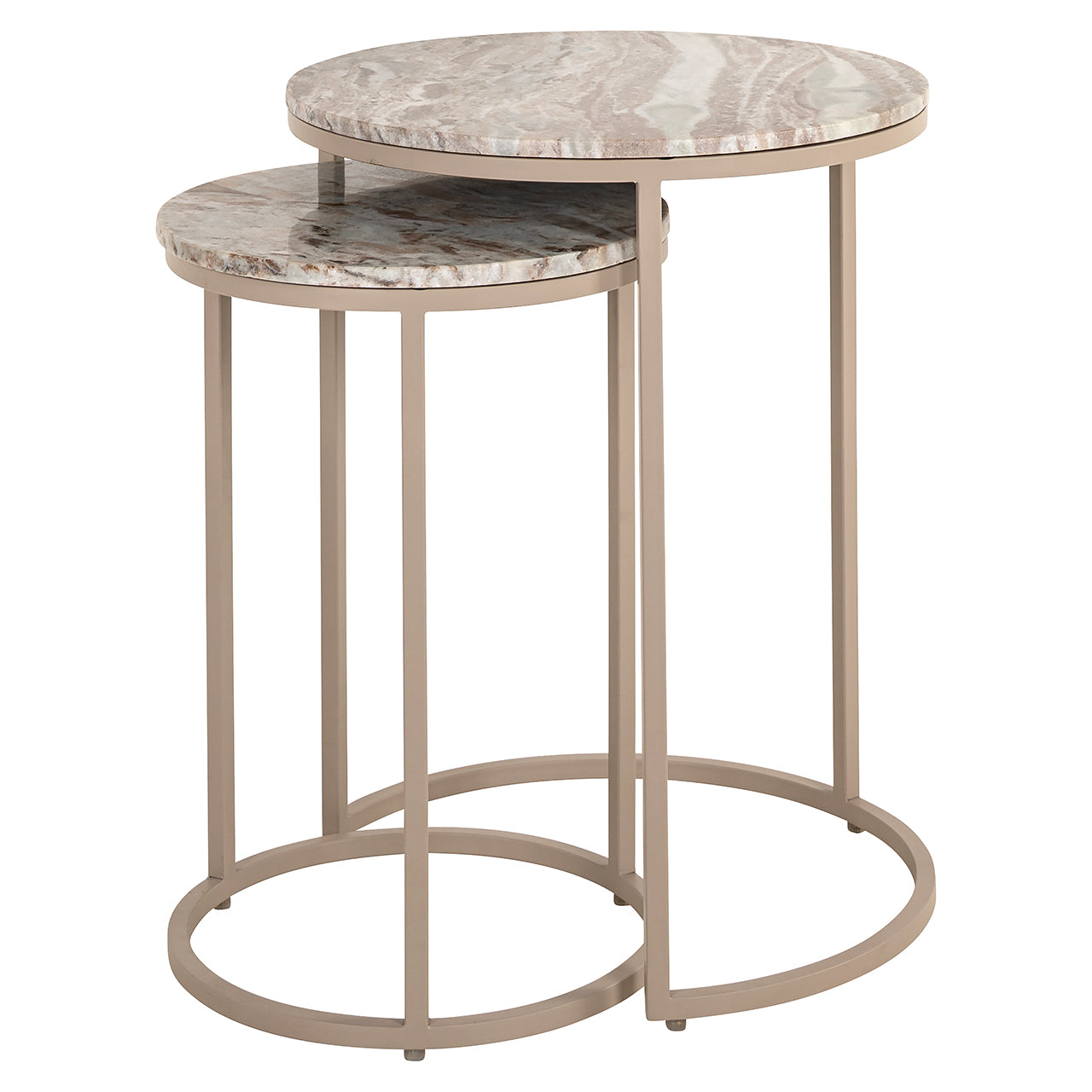 Richmond Interiors Beistelltisch Fairfax – 2er-Set (Stone) 2er-Set Beistelltische Richmond Interiors