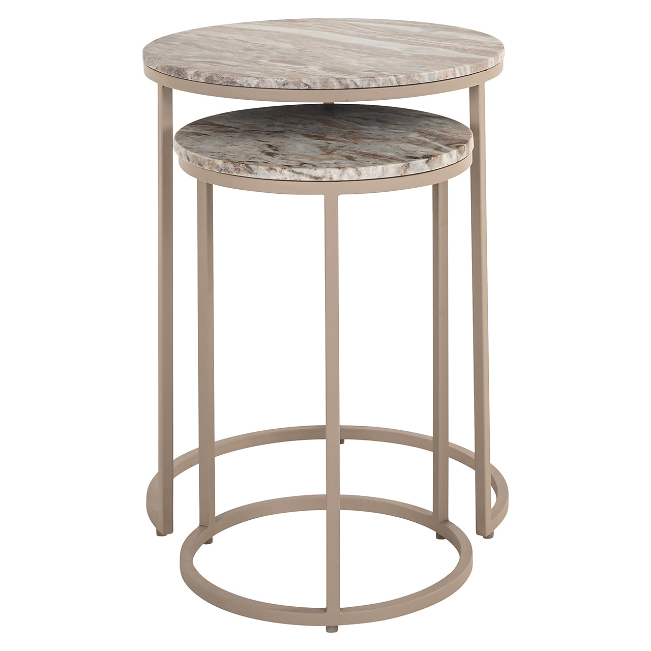 Richmond Interiors Beistelltisch Fairfax – 2er-Set (Stone) 2er-Set Beistelltische Richmond Interiors