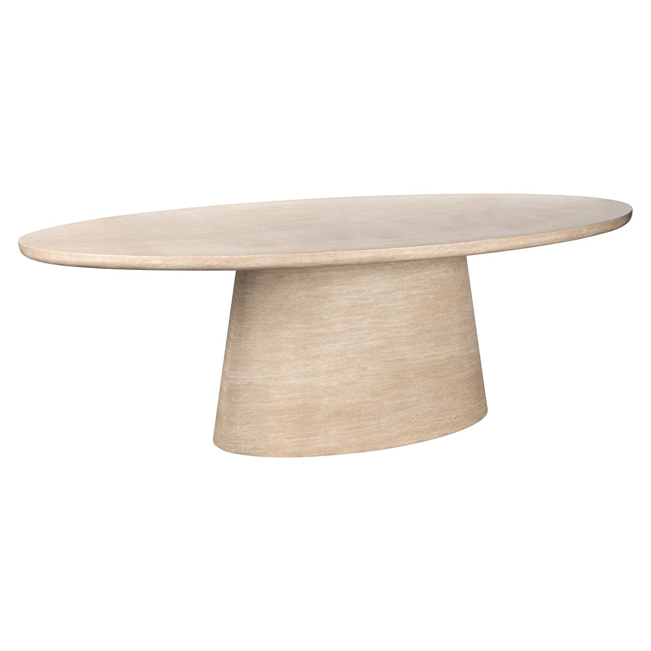 Richmond Interiors Esstisch Fictus Travertin faux (Beige) Esstisch oval Richmond Interiors