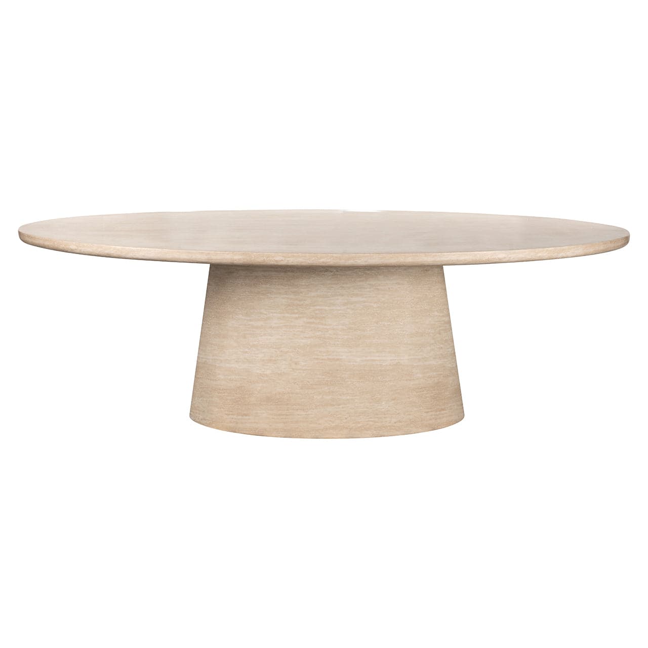 Richmond Interiors Esstisch Fictus Travertin faux (Beige) Esstisch oval Richmond Interiors