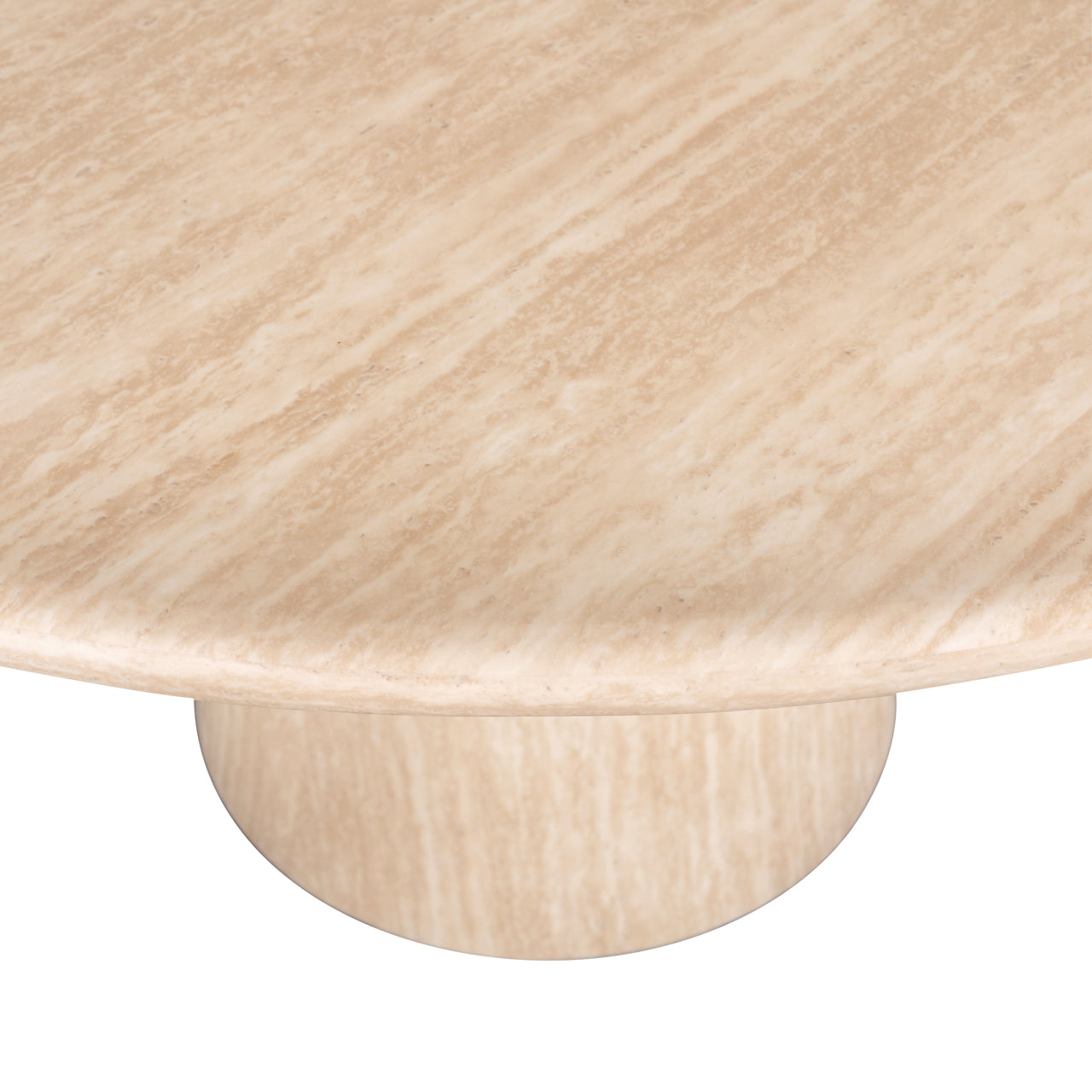 Richmond Interiors Esstisch Fictus beige 140Ø Esstisch Richmond Interiors