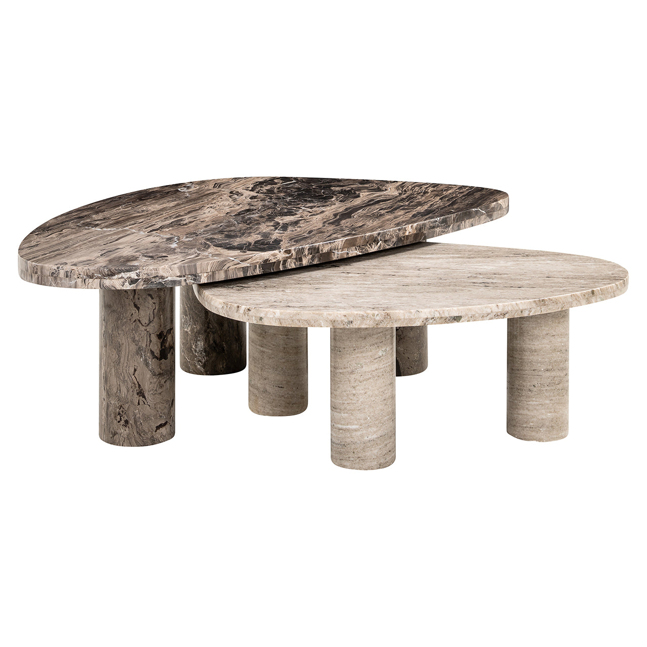 Richmond Interiors Couchtisch Nazario 2er-Set (Brown) Couchtisch-Set Richmond Interiors
