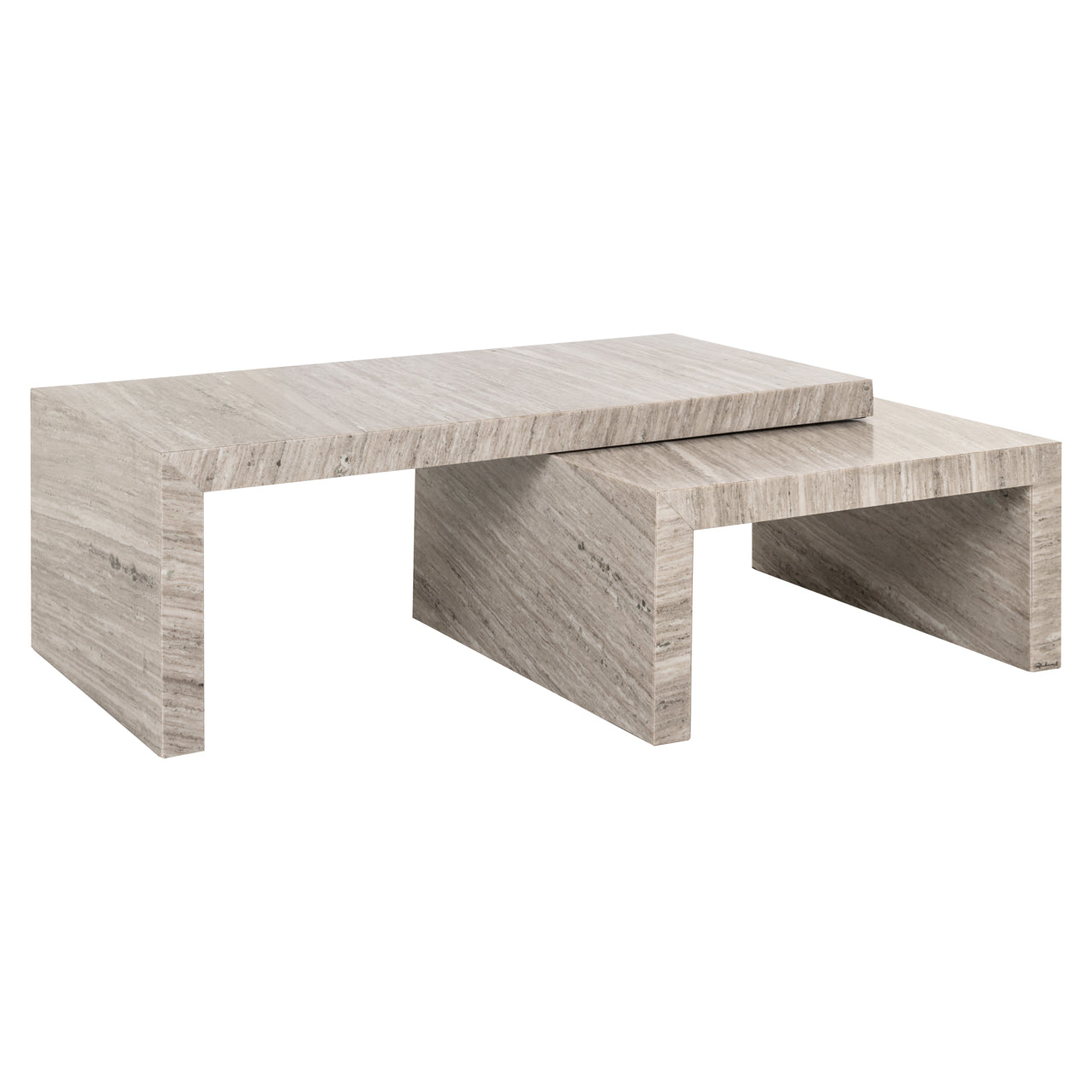 Zestaw 2 stolików kawowych Richmond Interiors Novaz (biały)