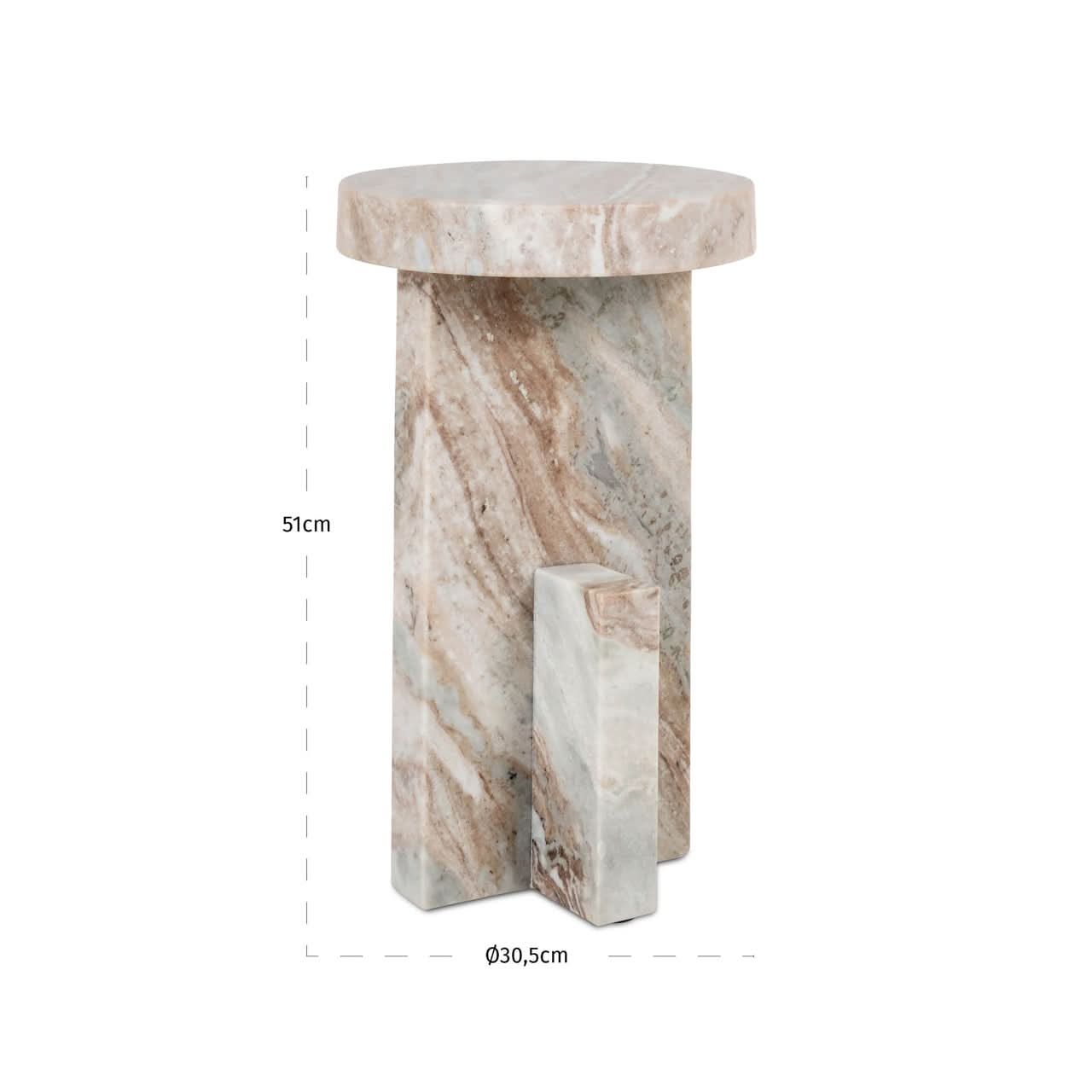 Richmond Interiors – Beistelltisch Sion brown Beistelltisch rund Richmond Interiors