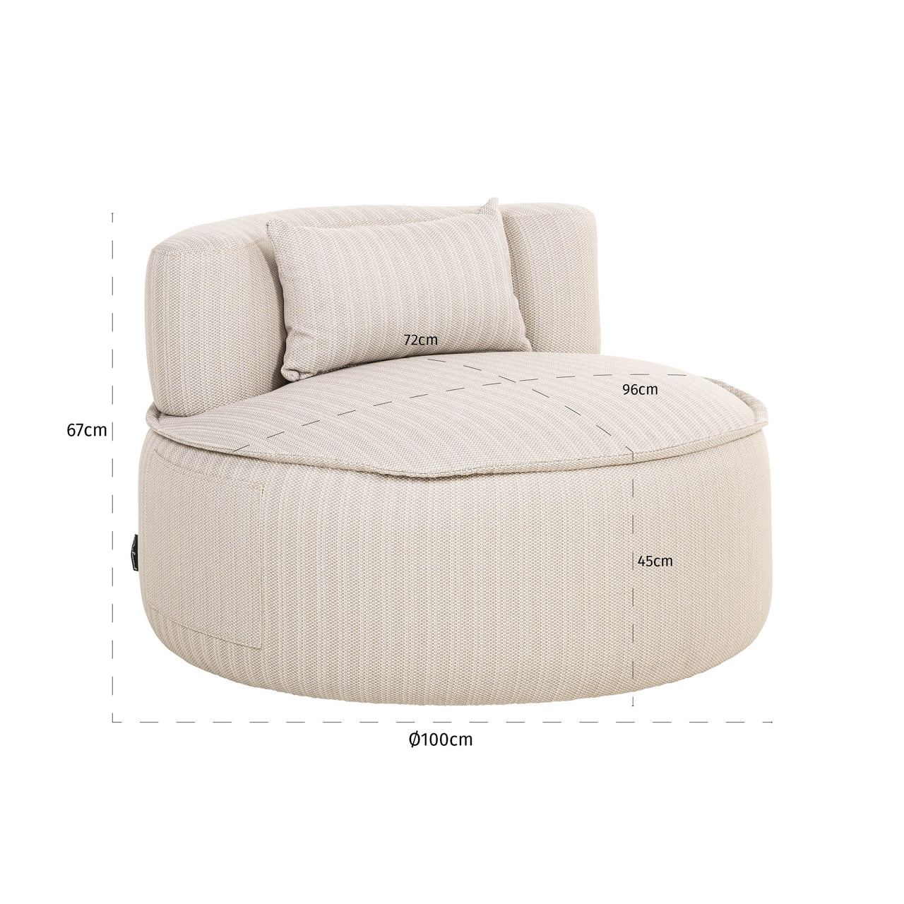 Richmond Interiors Outdoor Lounge Stuhl Nammos beige swivel Outdoor Lounge Stuhl Richmond Interiors